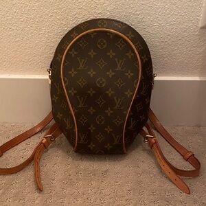 Louis Vuitton Monogram Oval Backpack - Brown/Tan Leather Trim
